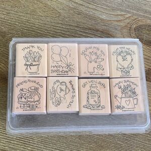 Stampin’ Up! Rubber Stamp Set Nice & Easy Notes Set of 8